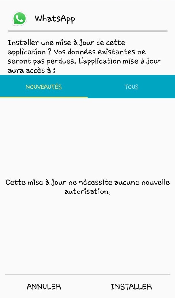 comment mettre à jour whatsapp sans perdre les données