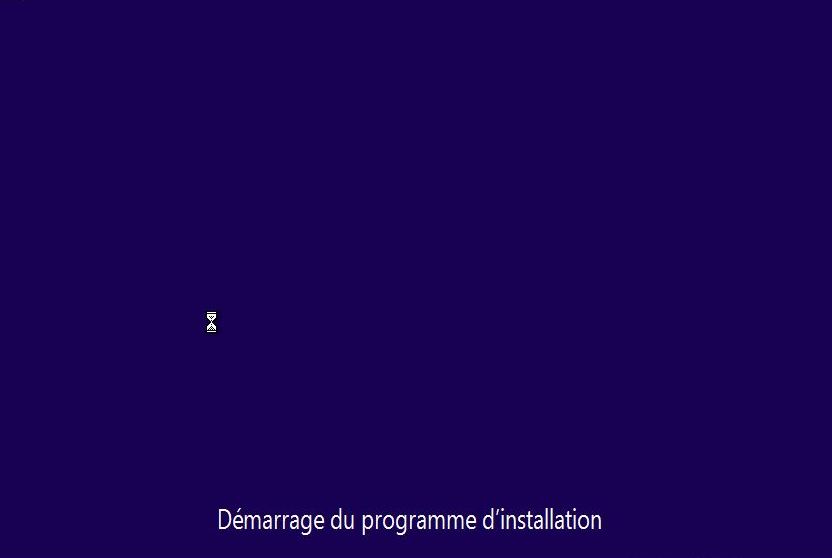 Démarrage du programme d'installation