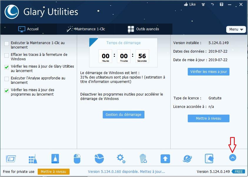 Lancement de Glary Utilities