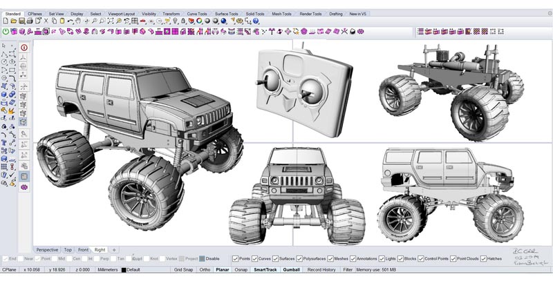 Rhinoceros 3D l'un des meilleurs logiciels de modélisation 3D