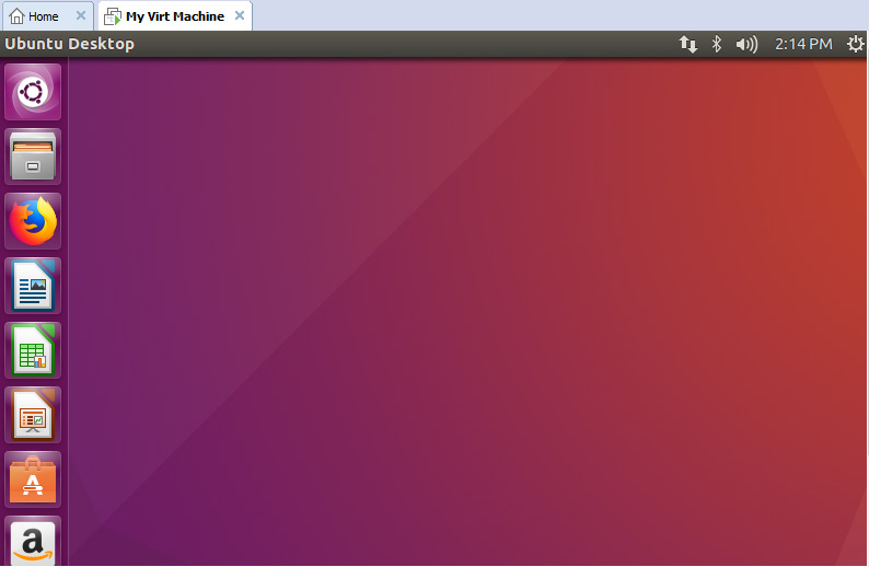 Bureau Ubuntu après installation du système