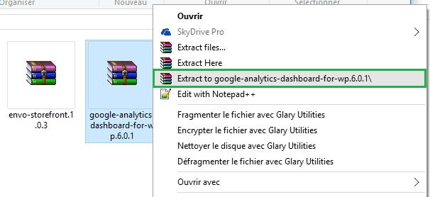 Décompression avec WinRAR