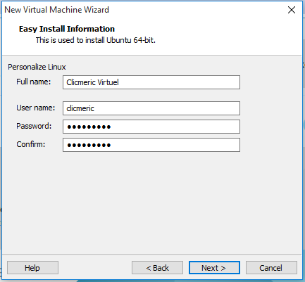 Configuration de la machine virtuelle