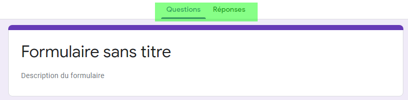 Partie Questions et partie Réponses sur le Formulaire