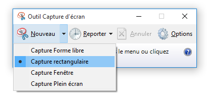 Réaliser une nouvelle capture d’écran Windows