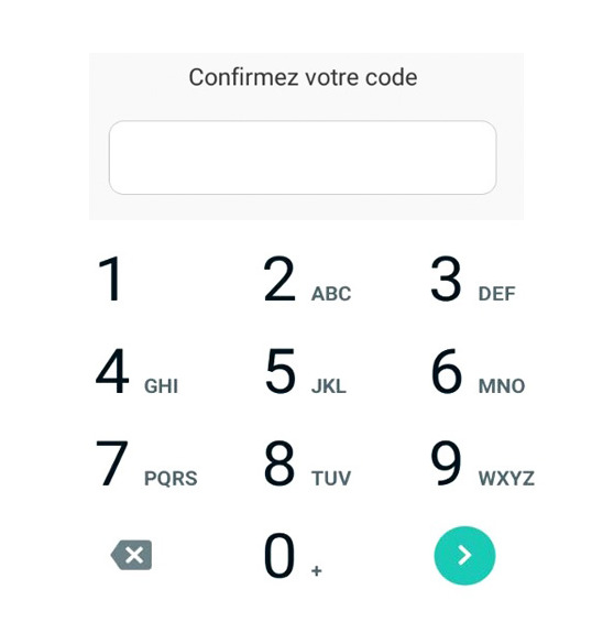 Code PIN pour déverrouiller un téléphone