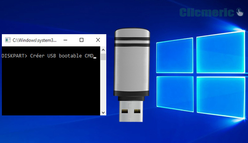 Créer une Clé USB bootable avec CMD sur Windows, USB bootable avec Invite de commande
