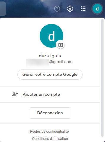 Avatar du compte Google