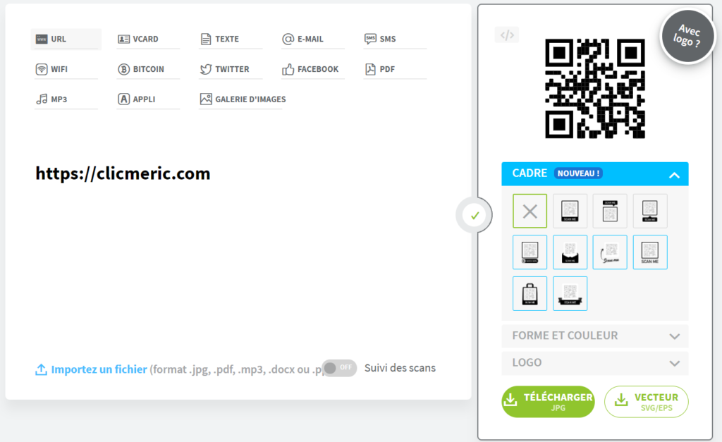 QR Code Generator en ligne pour créer des codes QR