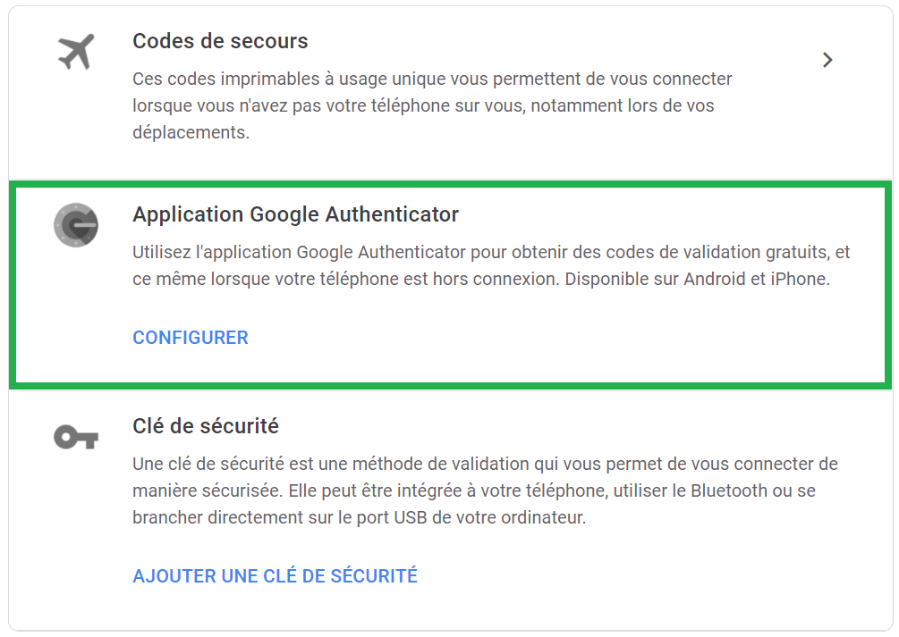 Configurer et utiliser Google Authenticator sur Gmail