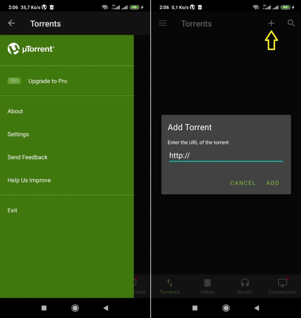 µTorrent gratuit pour Android
