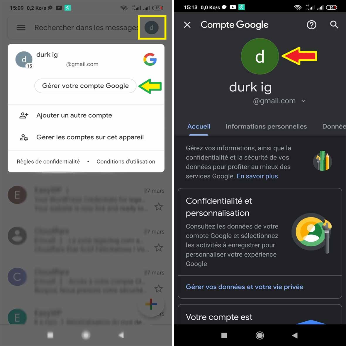 Changer la photo de profil Gmail sur Android, iPhone et PC