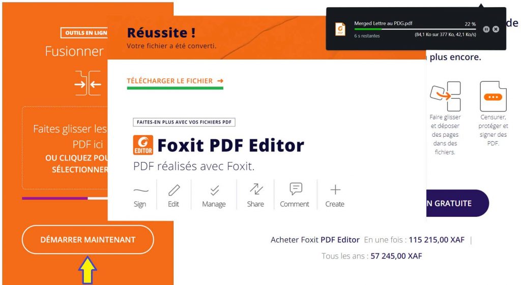 Fusionner des PDF en ligne gratuitement