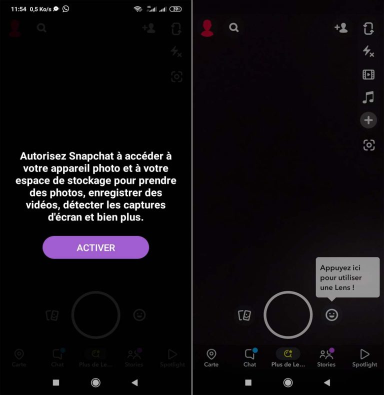 Inscription Snapchat, Créer un compte Snapchat sur smartphone