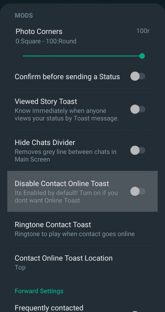 Activer Contact Online Toast