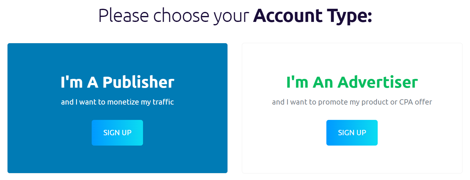 Comment créer un compte PropellerAds Publisher Signup