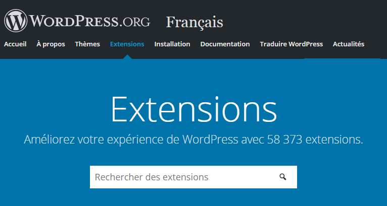 Télécharger des extensions WordPress