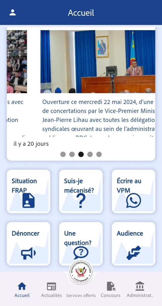 Fonction Publique RDC Application Android et iOS