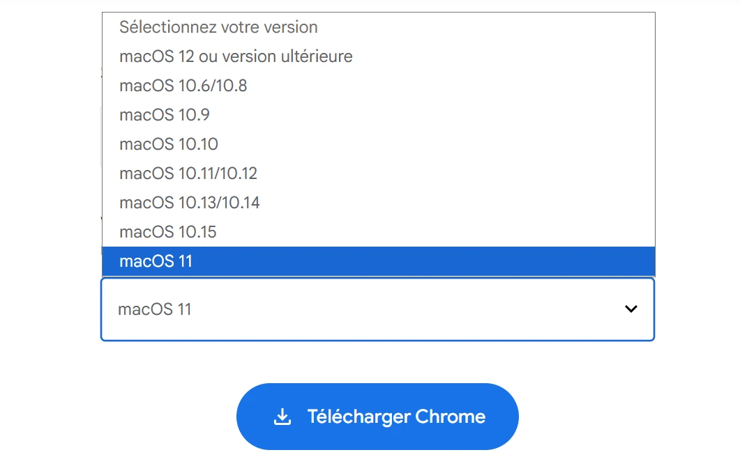 télécharger Google Chrome pour Mac