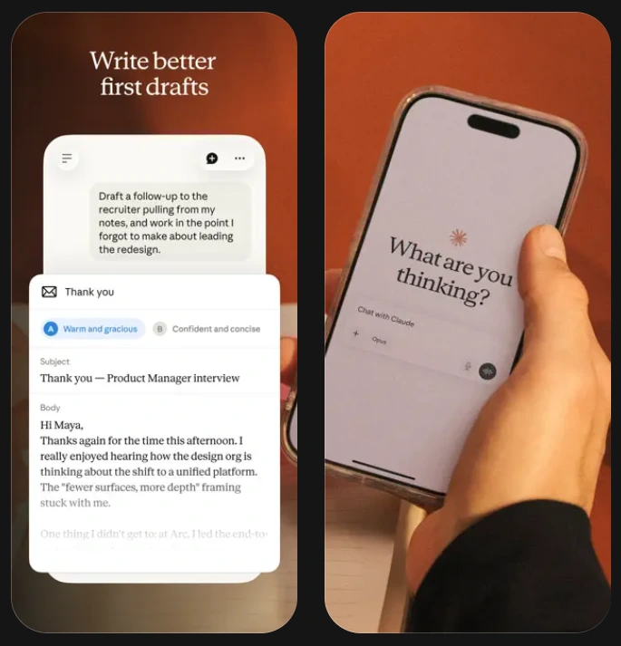 Claude AI APK app Android et iPhone App